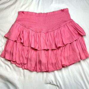 Preppy Pink Ruffled Boutique Skirt